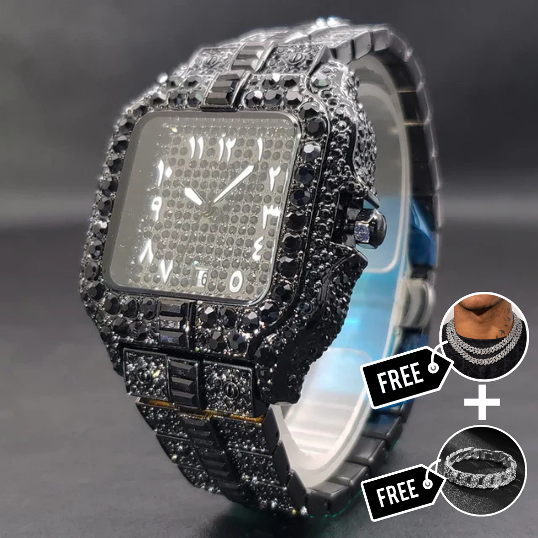 Arabic Iced Out Watch